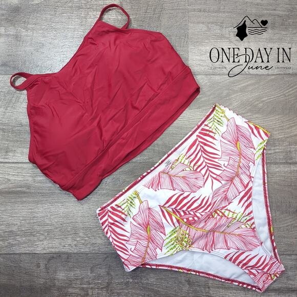 CharmLeaks High Waist High Neck Bikini Swimsuit Size XL - Picture 1 of 4